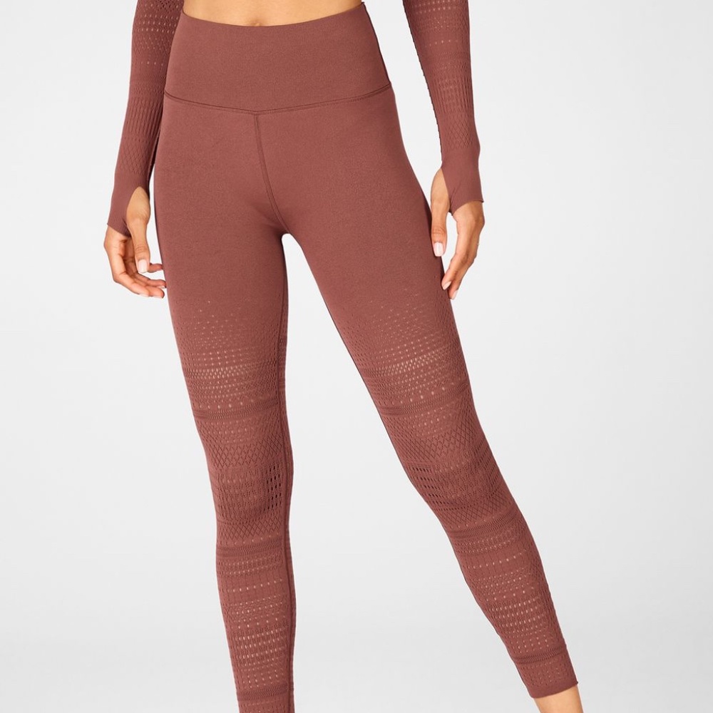 Fabletics High-Waisted Sculptknit Macrame 7/8 NWT
